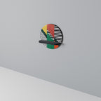 MAKESHIFT ARTISTRY Round Art Shelf In Black Finish