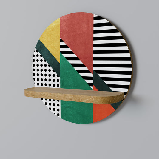MAKESHIFT ARTISTRY Rund konsthylla i ekeffekt