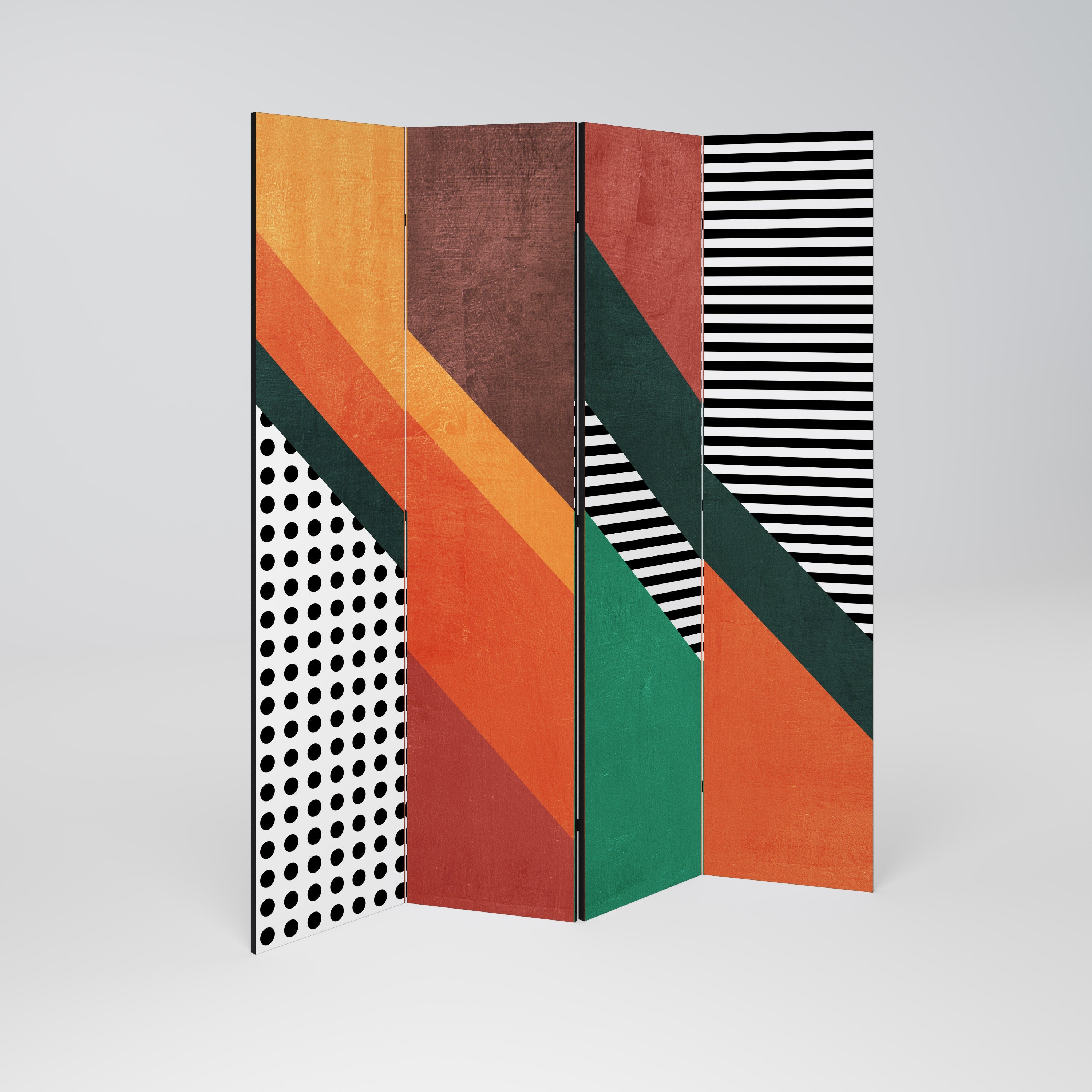 MAKESHIFT ARTISTRY Dekorativ rumsavdelare med 4 paneler