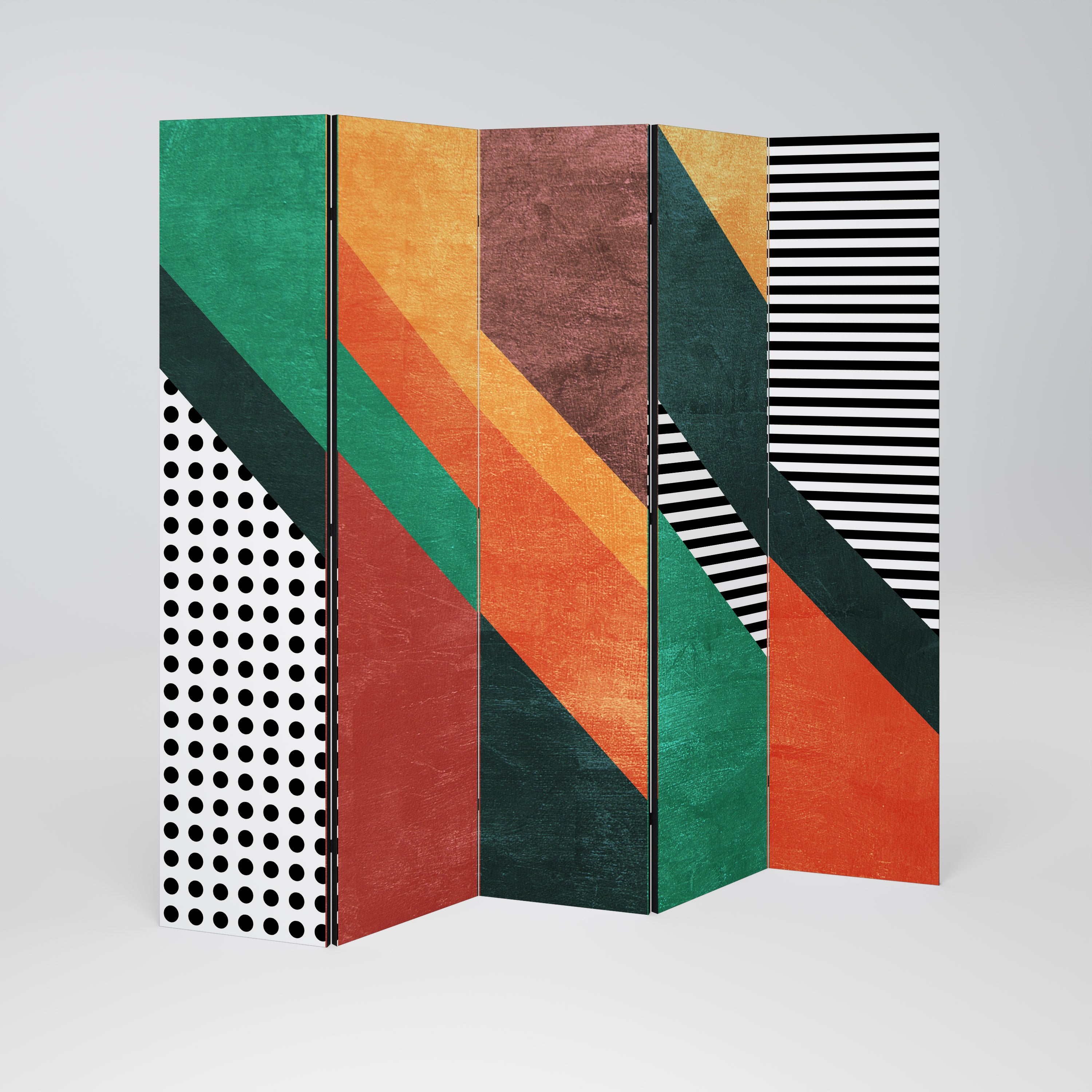 MAKESHIFT ARTISTRY Dekorativ rumsavdelare – 5 paneler