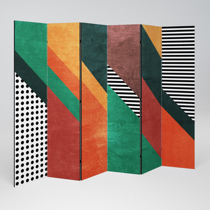 MAKESHIFT ARTISTRY Decorative 6-Panel Room Divider