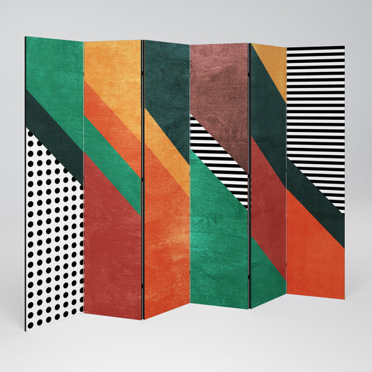 MAKESHIFT ARTISTRY Decorative 6-Panel Room Divider