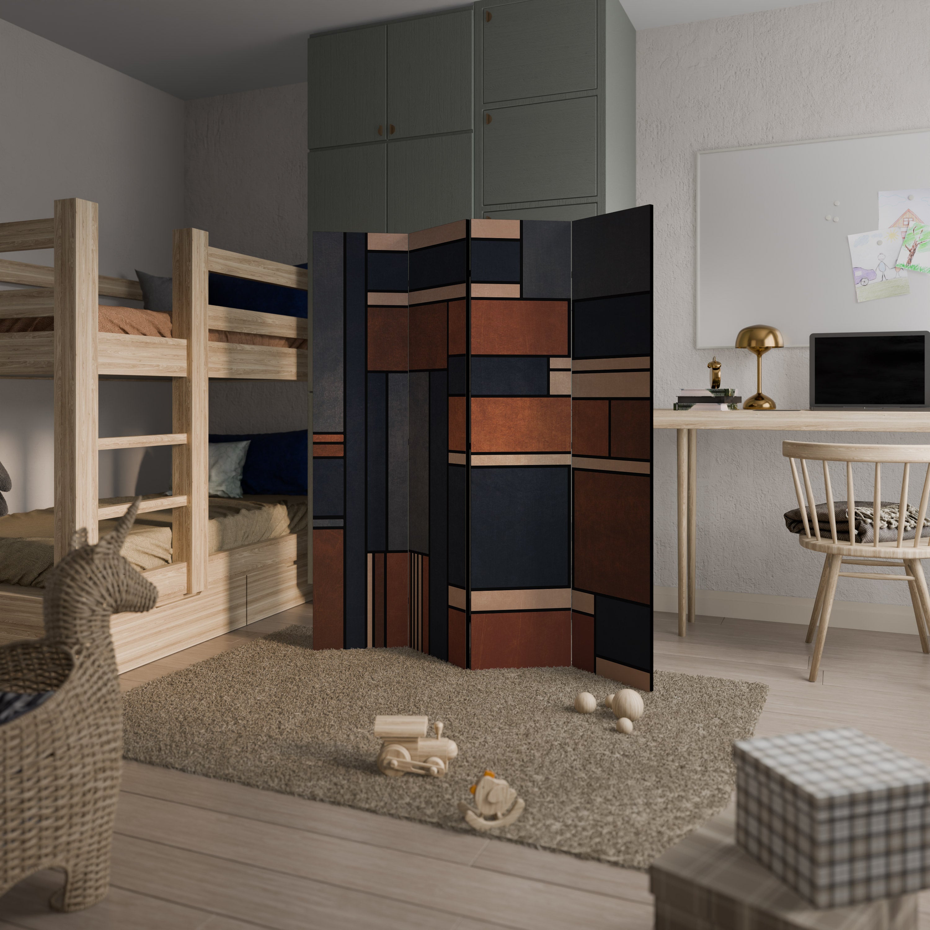 INTREPID FORMATION 4-Panel Room Divider