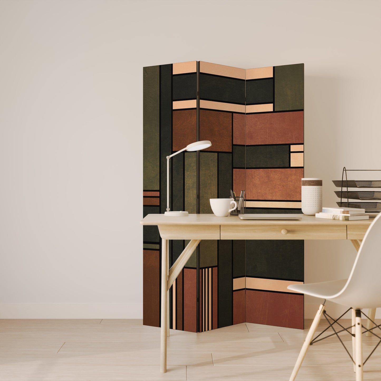 FIGURES OF NATURE Decorative 3-Panel Room Divider