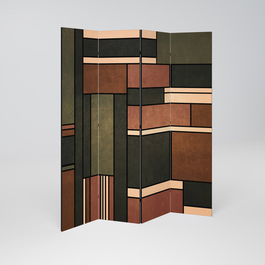 FIGURES OF NATURE Decorative 4-Panel Room Divider