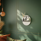 MYTHIC STITCH Oval konsthylla i svart finish