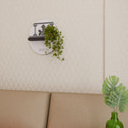 MYTHIC STITCH Oval konsthylla i svart finish