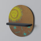 SUNSHINE PRAISE Oval konsthylla i svart finish