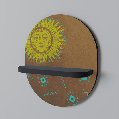 SUNSHINE PRAISE Oval konsthylla i svart finish
