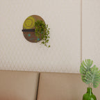 SUNSHINE PRAISE Oval konsthylla i svart finish