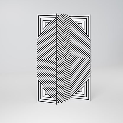 POLYGON ILLUSION Dekorativ rumsavdelare med 3 paneler