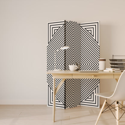 POLYGON ILLUSION Dekorativ rumsavdelare med 3 paneler