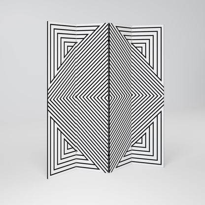 POLYGON ILLUSION Dekorativ rumsavdelare med 4 paneler