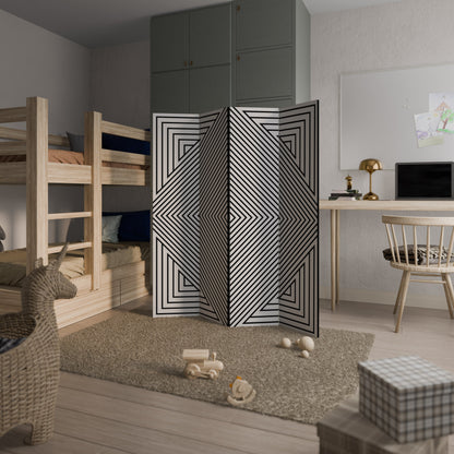 POLYGON ILLUSION Dekorativ rumsavdelare med 4 paneler