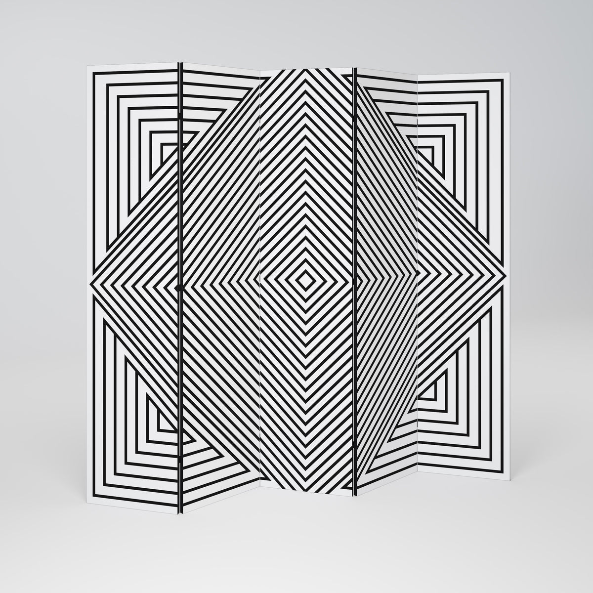 POLYGON ILLUSION Dekorativ rumsavdelare – 5 paneler