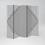 POLYGON ILLUSION Dekorativ rumsavdelare – 5 paneler
