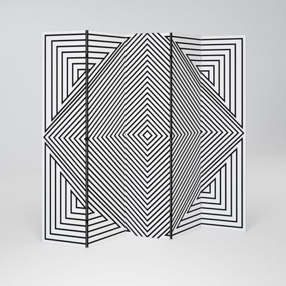 POLYGON ILLUSION Dekorativ rumsavdelare med 5 paneler