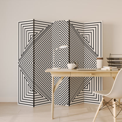POLYGON ILLUSION Dekorativ rumsavdelare med 5 paneler