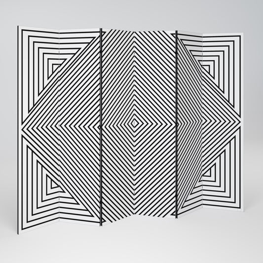 POLYGON ILLUSION 6-Panel Room Divider