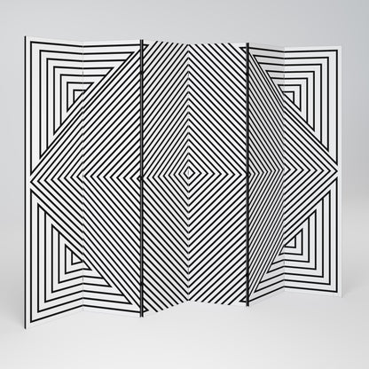 POLYGON ILLUSION Dekorativ rumsavdelare med 6 paneler