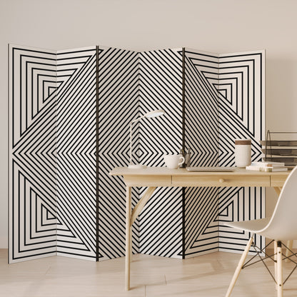 POLYGON ILLUSION Dekorativ rumsavdelare med 6 paneler