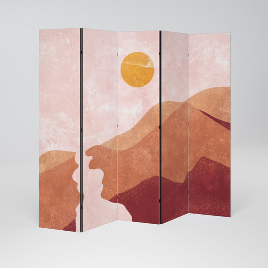 LUMINOUS SUNLIGHT Decorative 5-Panel Room Divider