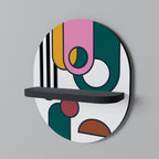 COOL STORY Oval konsthylla i svart finish