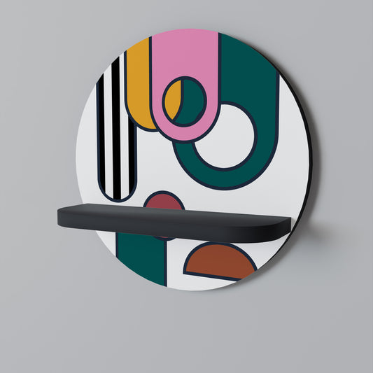 COOL STORY Rund konsthylla i svart finish