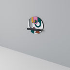 COOL STORY Round Art Shelf In Black Finish