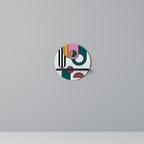 COOL STORY Round Art Shelf In Black Finish