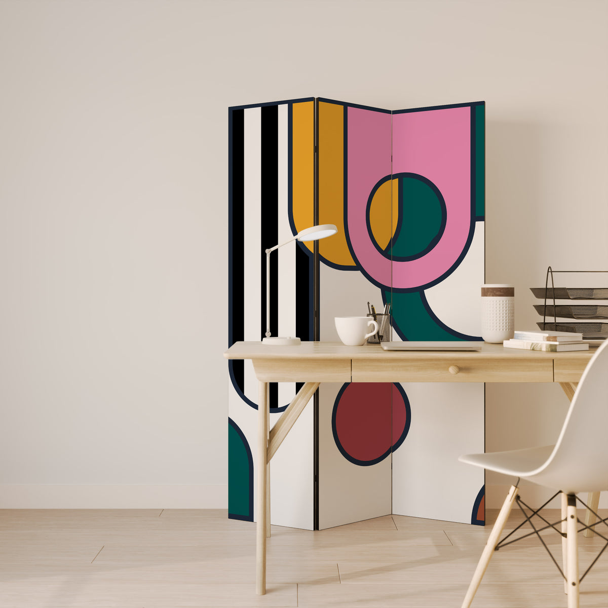 COOL STORY Dekorativ rumsavdelare – 3 paneler