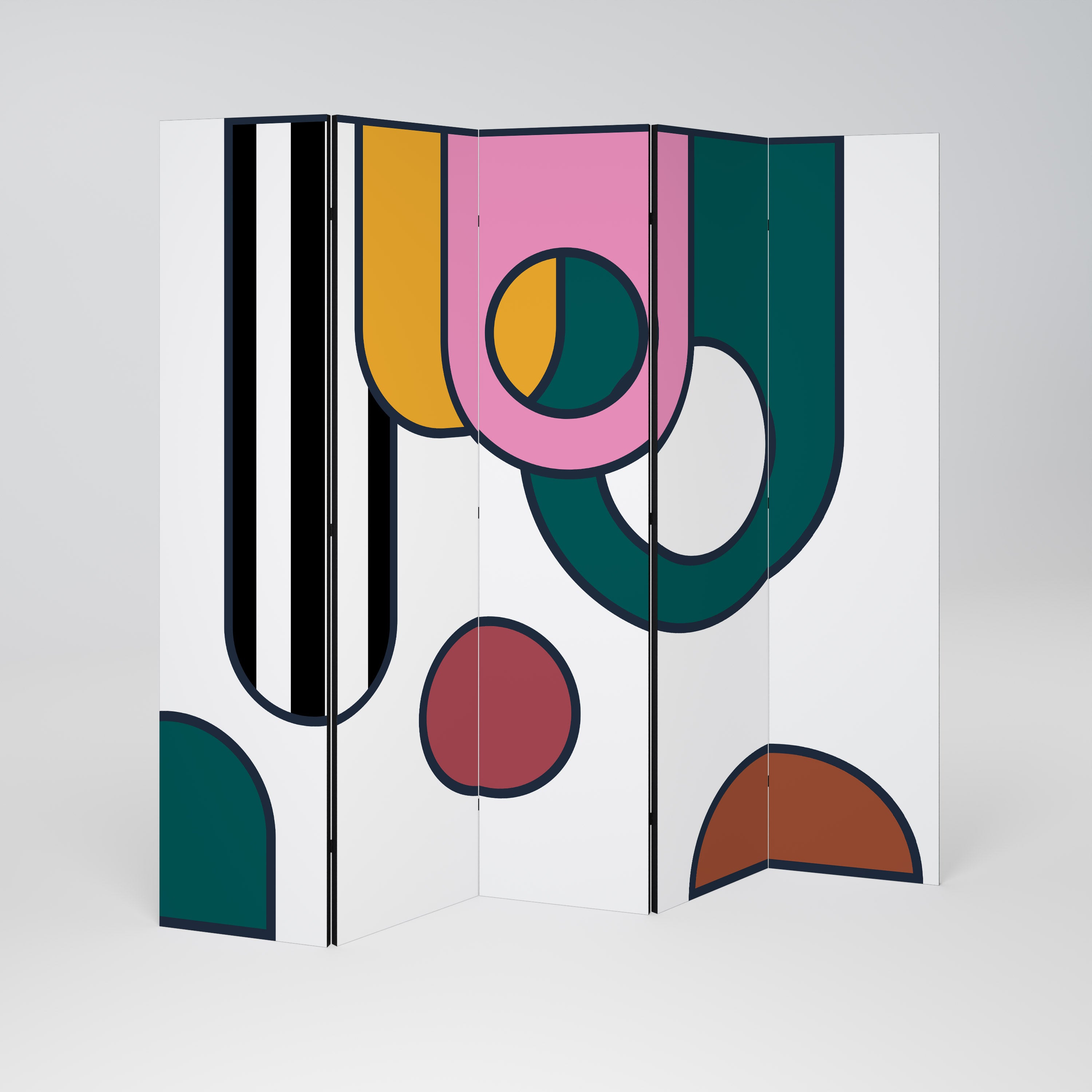 COOL STORY Dekorativ rumsavdelare – 5 paneler