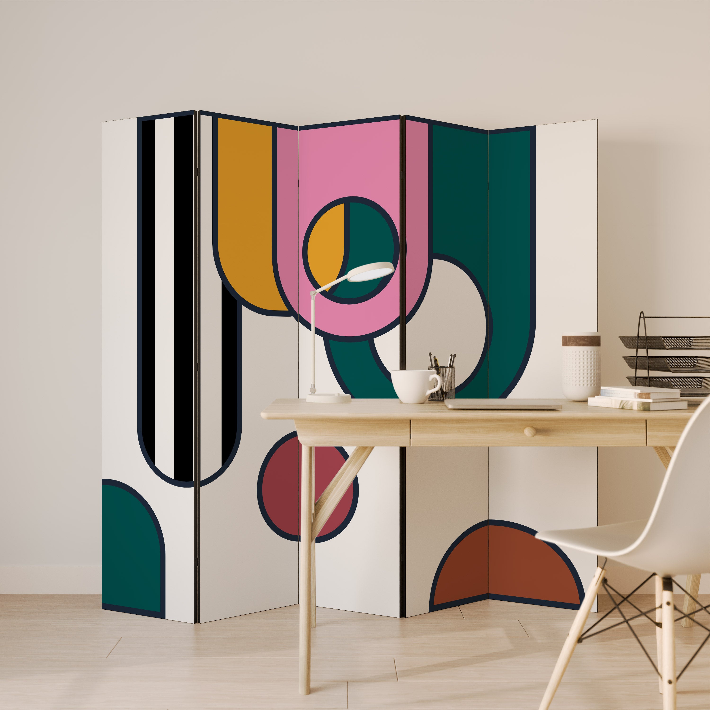 COOL STORY Dekorativ rumsavdelare – 5 paneler