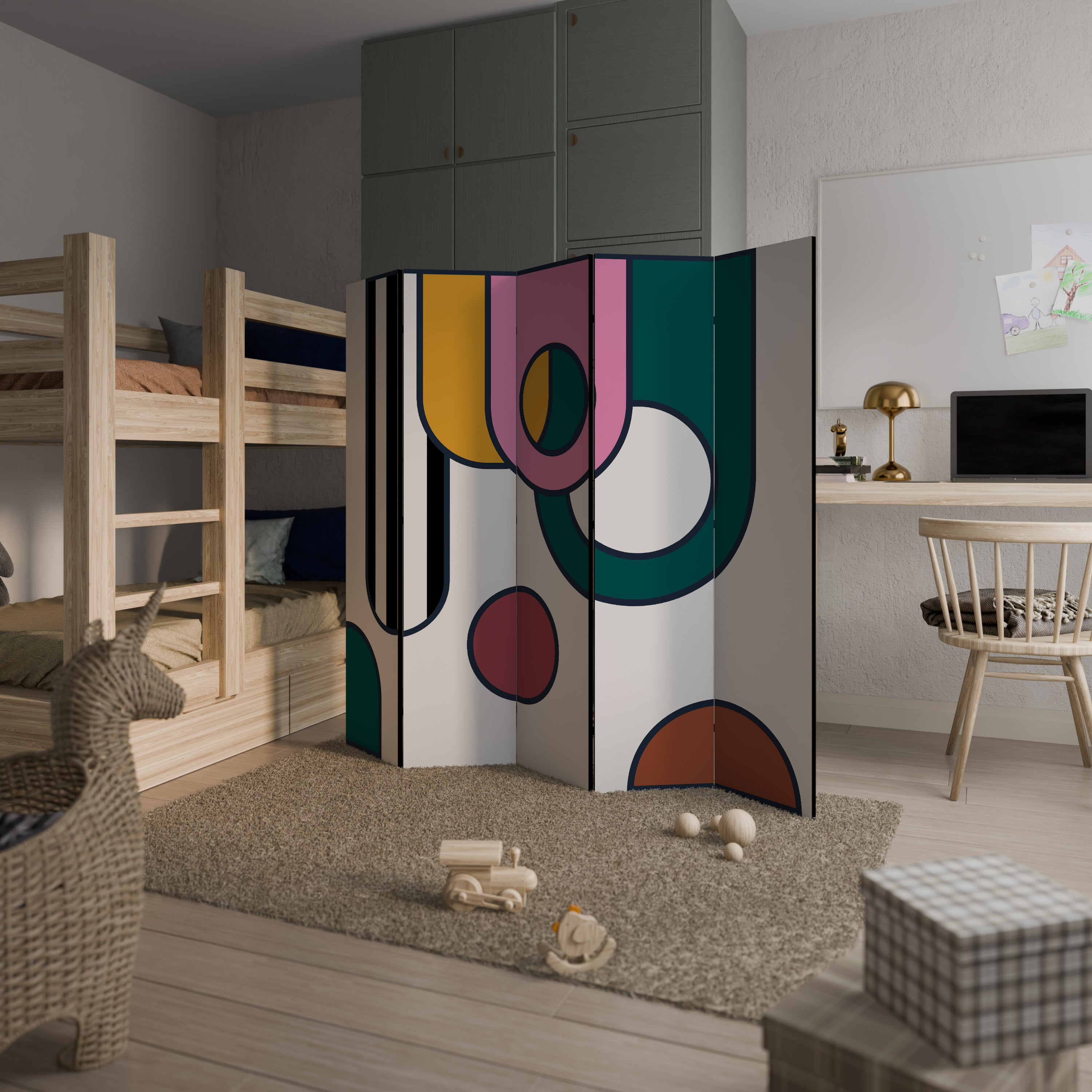 COOL STORY Dekorativ rumsavdelare – 5 paneler