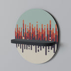 CHROMA CONTOURS Oval konsthylla i svart finish