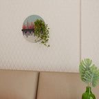 CHROMA CONTOURS Oval konsthylla i svart finish