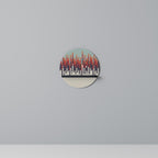 CHROMA CONTOURS Round Art Shelf In Black Finish