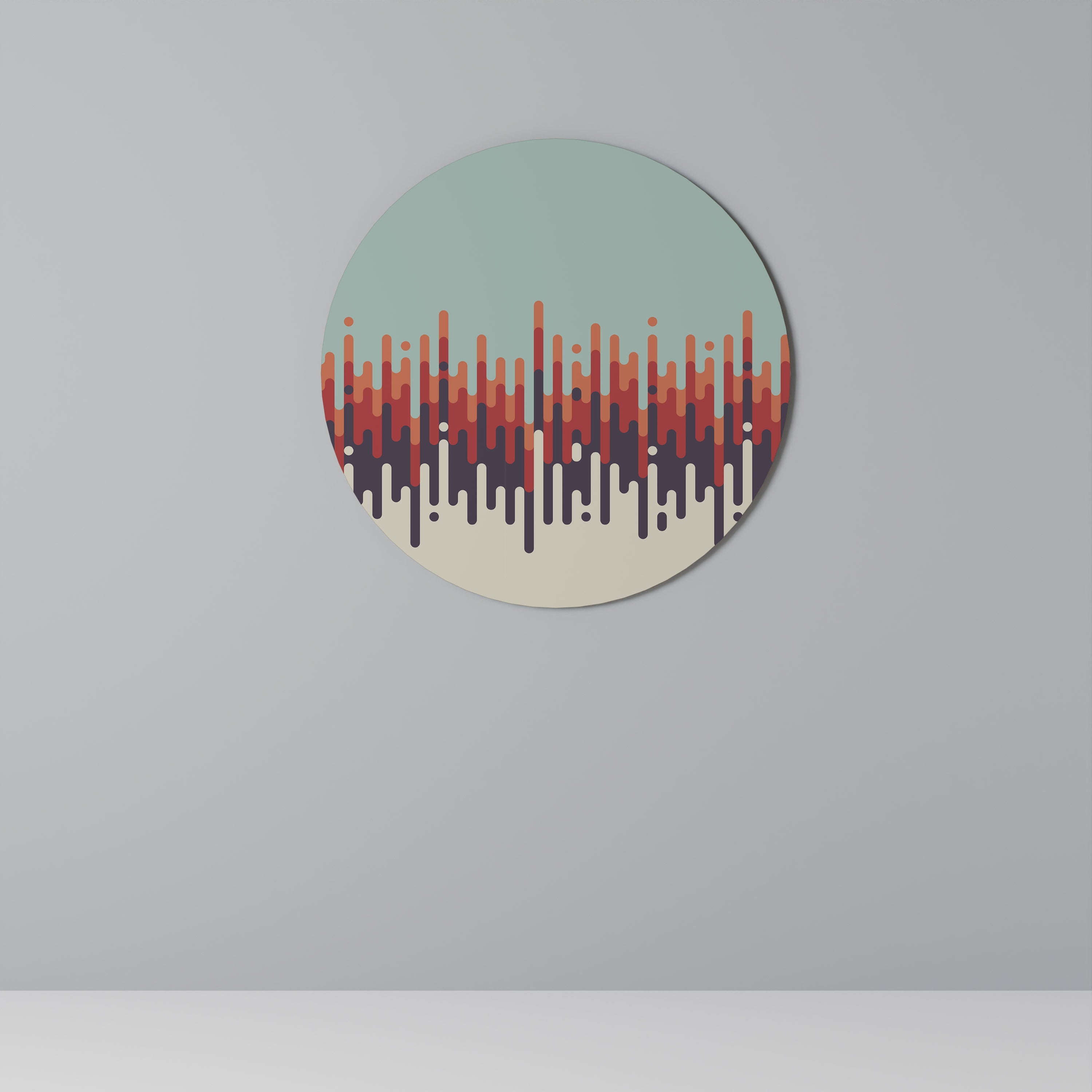 CHROMA CONTOURS Rund Väggkonst