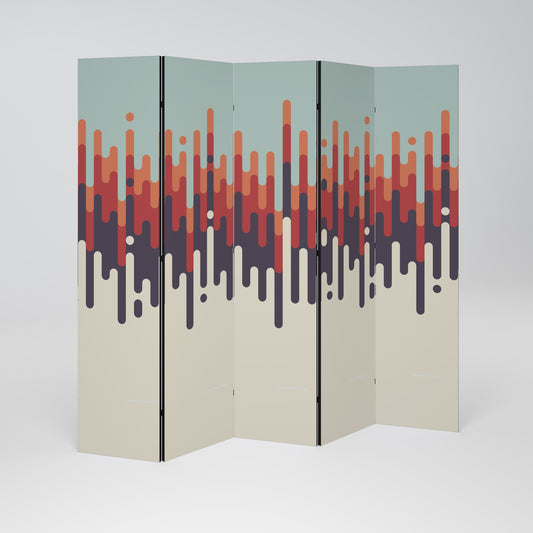 CHROMA CONTOURS Decorative 5-Panel Room Divider