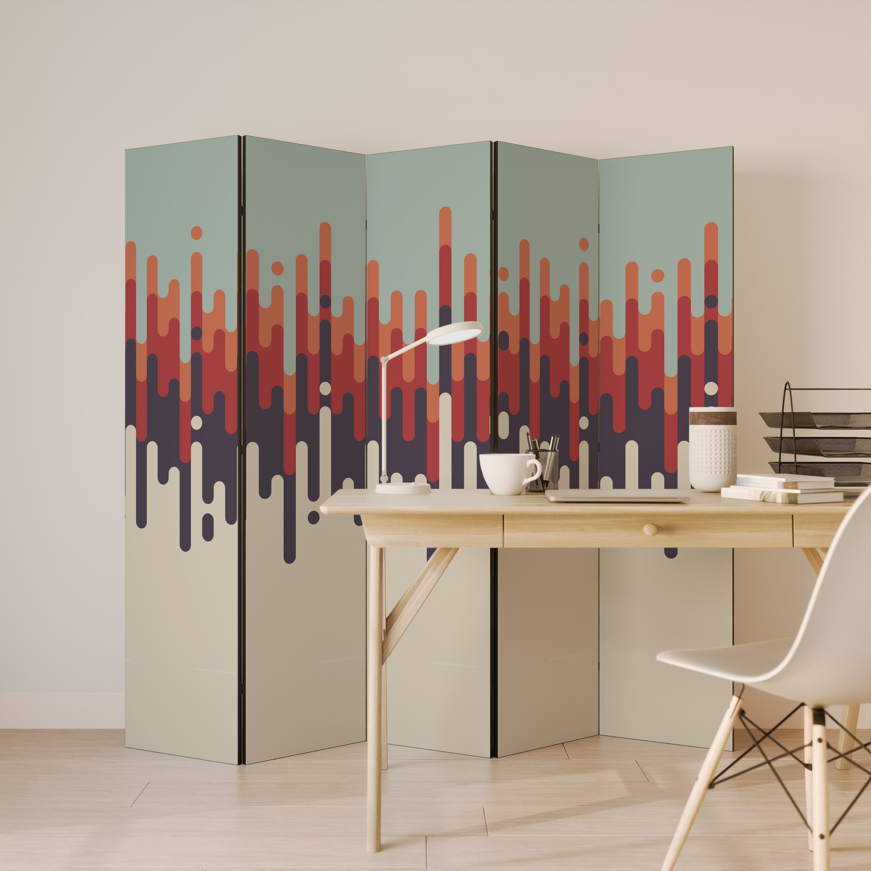 CHROMA CONTOURS Dekorativ rumsavdelare – 5 paneler