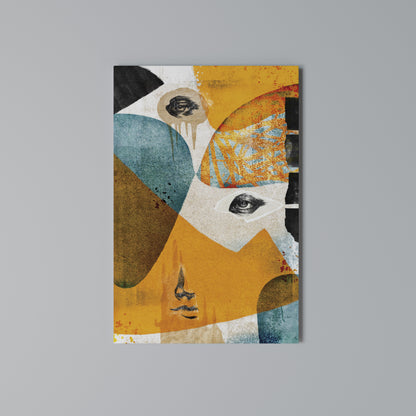 ABSTRACT FACES Vertical Canvas Print