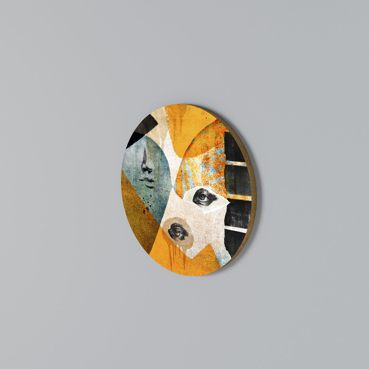 ABSTRACT FACES Round Wall Art