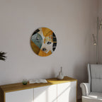 ABSTRACT FACES Round Wall Art