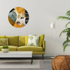 ABSTRACT FACES Round Wall Art