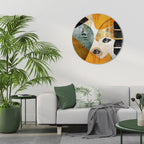 ABSTRACT FACES Round Wall Art