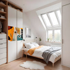 ABSTRACT FACES Peel and Stick Horizontal Poster