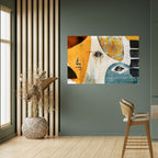 ABSTRACT FACES Peel and Stick Horizontal Poster