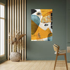 ABSTRACT FACES Peel and Stick Vertical Poster