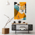 ABSTRACT FACES Peel and Stick Vertical Poster