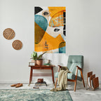 ABSTRACT FACES Peel and Stick Vertical Poster